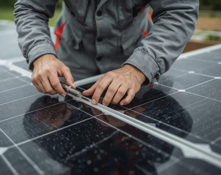 Pose de panneaux photovoltaïques